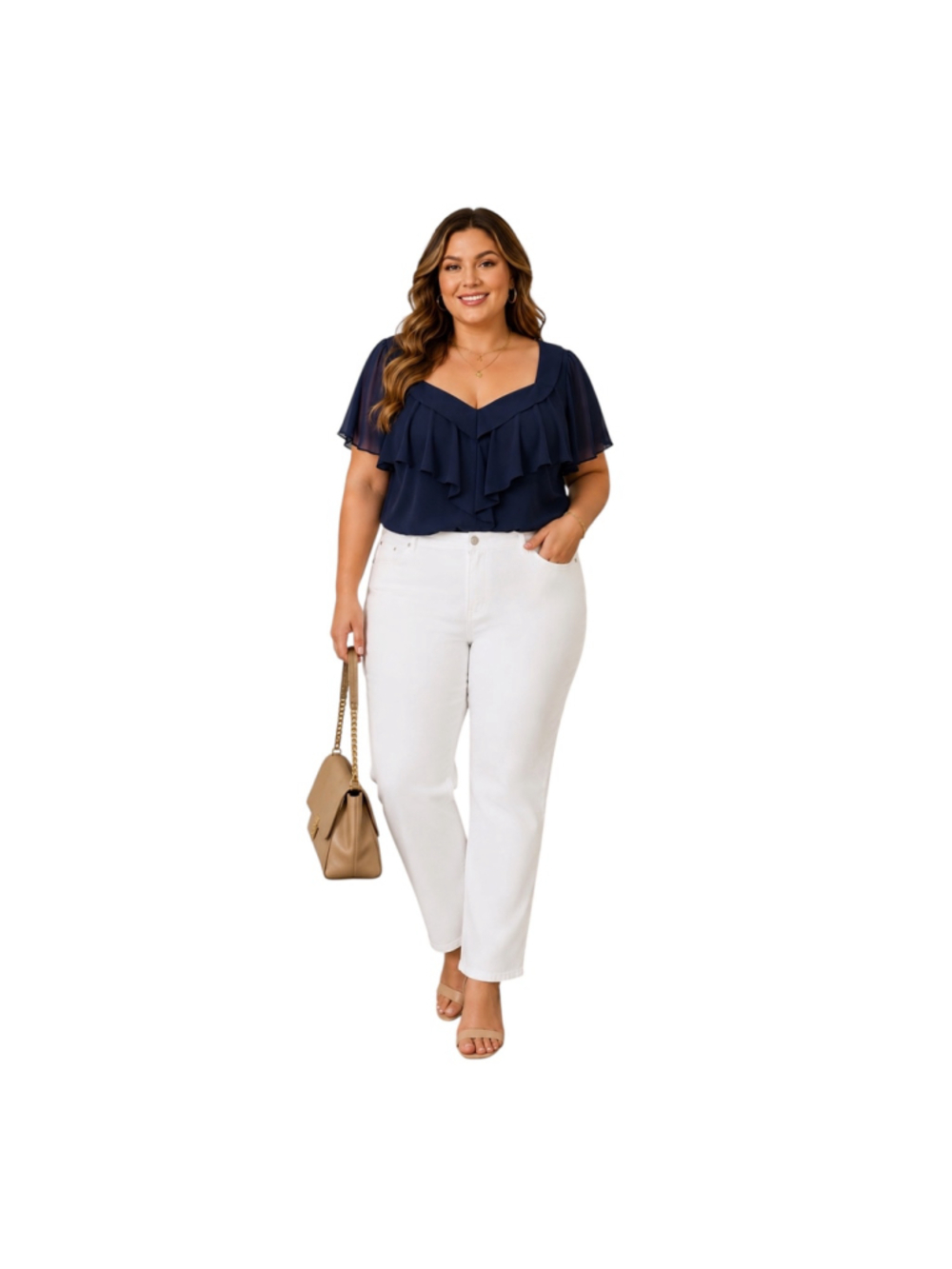 Gloria Vanderbilt Amanda Jeans Size 18 White Straight Leg Stretch Pants NWT